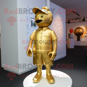 Gold Golf Bag maskot...