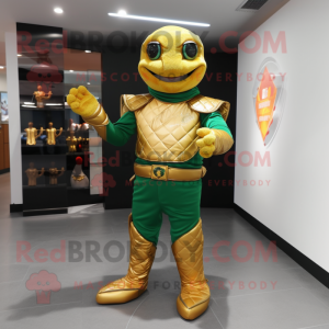 Gouden Ierse vlag mascotte...