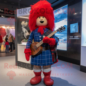 Rød sækkepibe maskot...