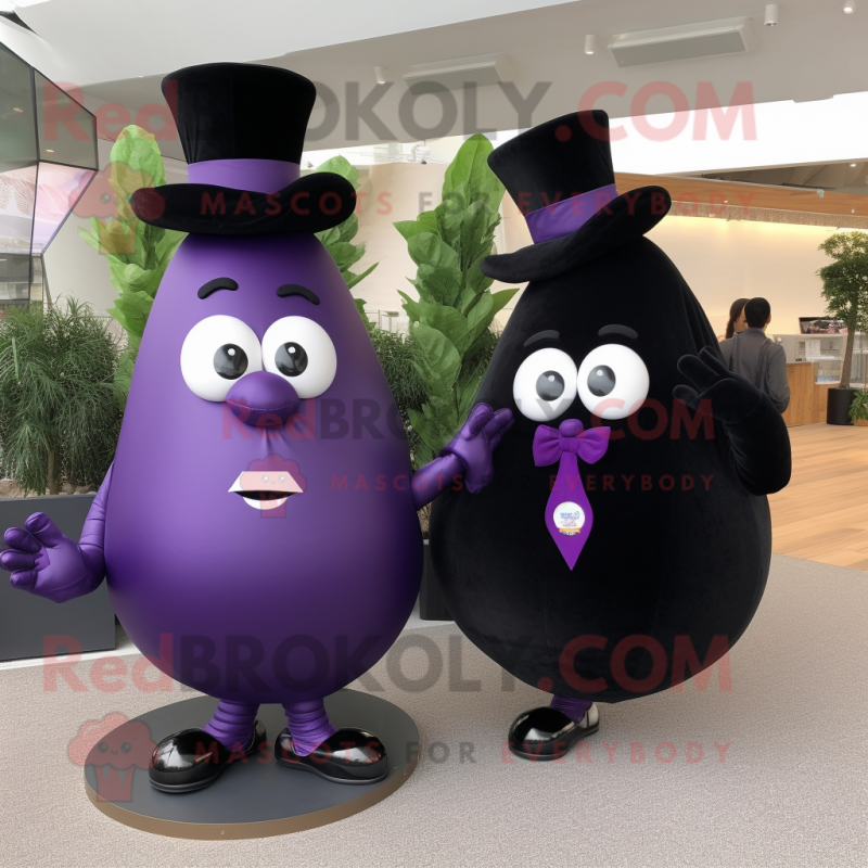 nan Eggplant mascot costume character dressed with a Tuxedo and Keychains