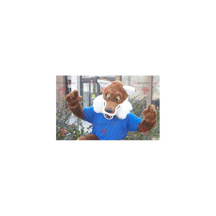 Brown and white fox mascot all hairy - Redbrokoly.com Brown and white fox mascot all hairy - Redbrokoly.com