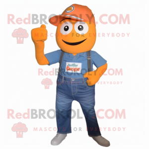 Orange Aglet maskot kostume...