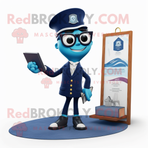 Navy Attorney mascot costume character dressed with a Flare Jeans and Keychains