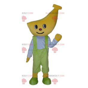 Jungenmaskottchen mit einem Kopf in der Form einer Banane -