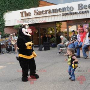Roztomilý černý a žlutý včelí maskot - Redbrokoly.com
