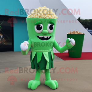 Green Pop Corn mascotte...