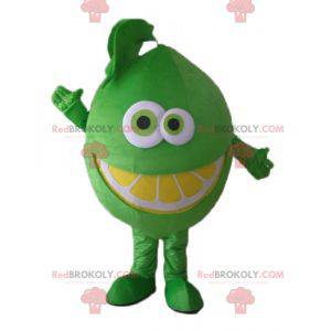 Mascotte de citron vert très drôle et souriant - Redbrokoly.com