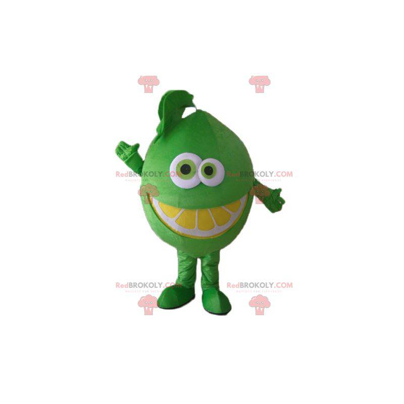 Mascotte de citron vert très drôle et souriant - Redbrokoly.com