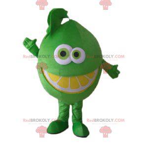 Mascotte de citron vert très drôle et souriant - Redbrokoly.com