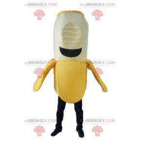 Mascot plátano amarillo blanco y negro - Redbrokoly.com