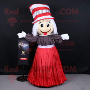 nan Magician mascot costume character dressed with a Pleated Skirt and Scarf clips