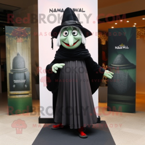 nan Magician mascot costume character dressed with a Pleated Skirt and Scarf clips