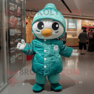 Teal Dim Sum maskot kostume...