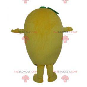 Mascote amarelo limão gigante e engraçado - Redbrokoly.com