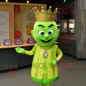 Lime Green Queen maskot...