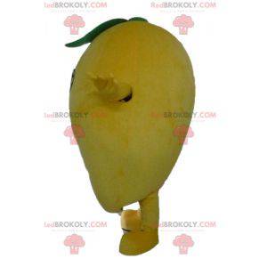 Mascote amarelo limão gigante e engraçado - Redbrokoly.com