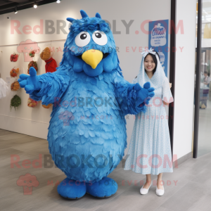 Blue Fried Chicken maskot...