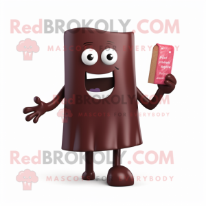 Maroon Chocolate Bar maskot...