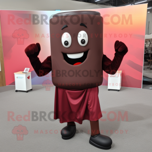 Maroon Chocolate Bar maskot...