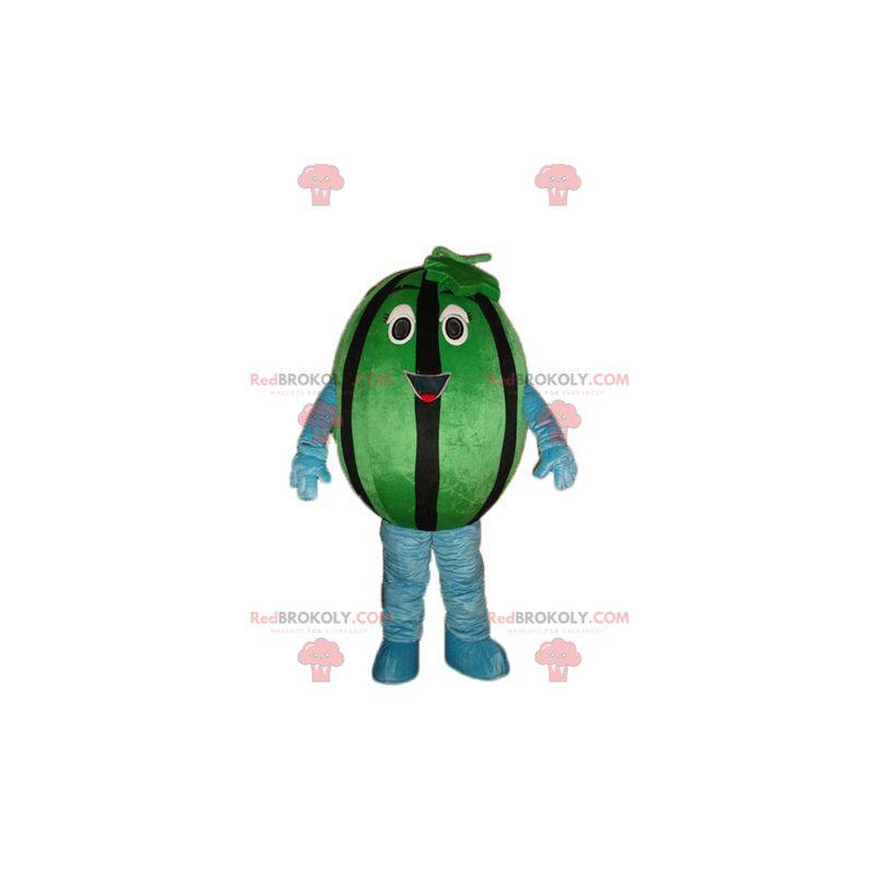 Giant green and black watermelon mascot - Redbrokoly.com