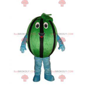 Jättegrön och svart vattenmelonmaskot - Redbrokoly.com
