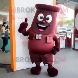 Maroon Chocolate Bar maskot...