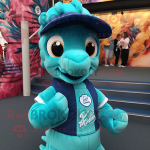 Teal Seahorse mascotte...