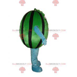 Mascote gigante de melancia verde e preta - Redbrokoly.com