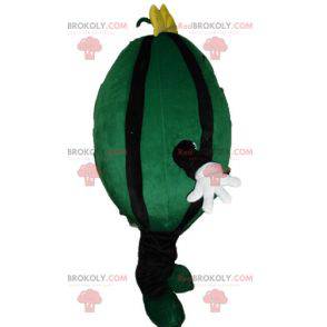 Giant green and black watermelon mascot - Redbrokoly.com