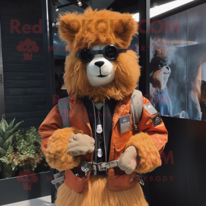 Rust Alpaca maskot kostume...