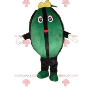 Jättegrön och svart vattenmelonmaskot - Redbrokoly.com