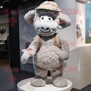 Gray Merino Sheep mascotte...