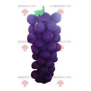 Mascotte gigante viola e verde del mazzo di uva - Redbrokoly.com