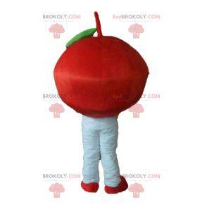 Cute and smiling red cherry mascot - Redbrokoly.com