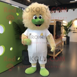 Creme Kiwi maskot kostume...