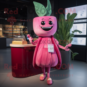 Pink Beet mascotte kostuum...