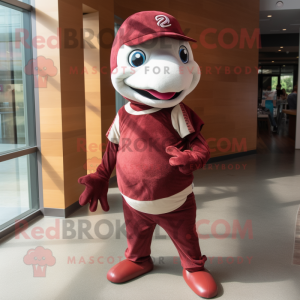 Maroon Dolphin maskot...