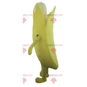 Kæmpe gul og hvid bananmaskot - Redbrokoly.com