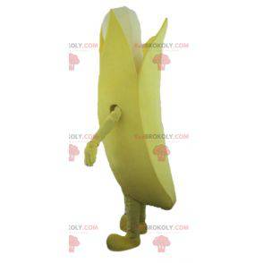 Mascotte de banane jaune et blanche géante - Redbrokoly.com