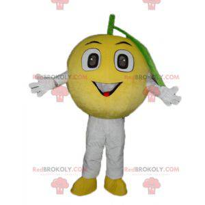 Mascotte de citron jaune tout rond et mignon - Redbrokoly.com