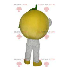 Mascotte de citron jaune tout rond et mignon - Redbrokoly.com