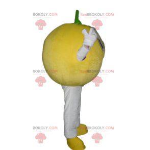 Mascotte de citron jaune tout rond et mignon - Redbrokoly.com