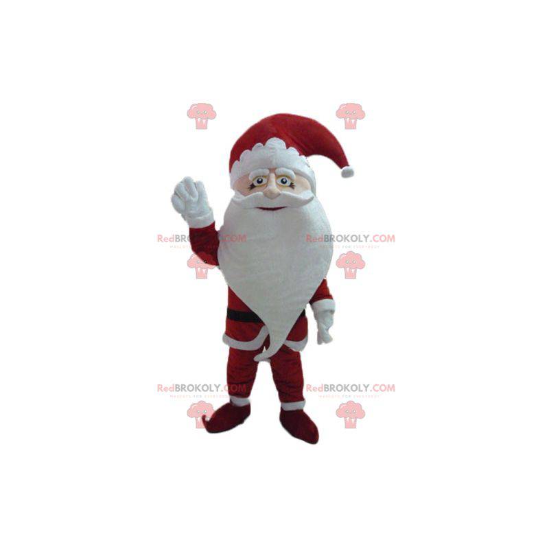 Santa Claus maskot klädd i traditionell klädsel - Redbrokoly.com