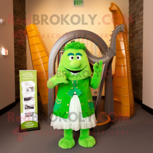 Lime Green Celtic Harp...