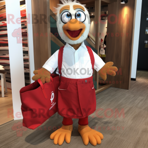 Red Gosling maskot kostume...