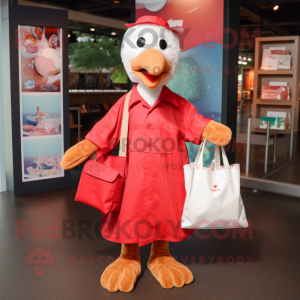 Red Gosling maskot kostume...