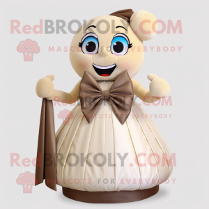 Beige Ice maskot kostym...