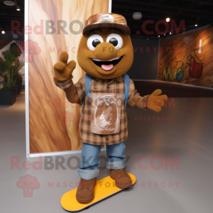 Brown Skateboard mascotte...