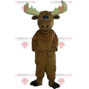 Very cute and impressive brown caribou elk mascot -
