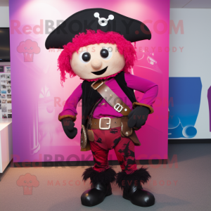 Magenta Pirate maskot drakt...